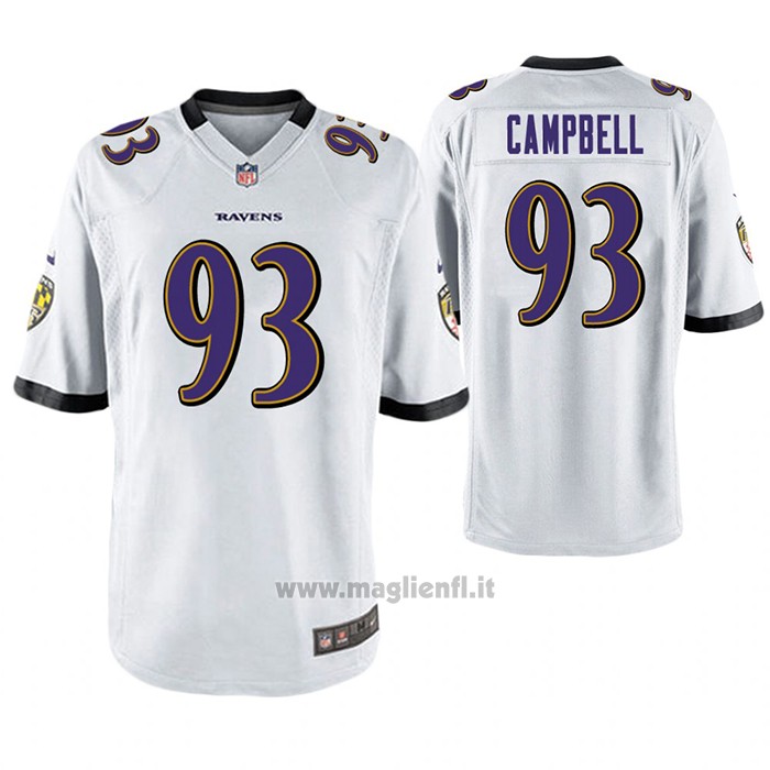 Maglia NFL Game Baltimore Ravens Calais Campbell Bianco
